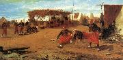 Winslow Homer Pitching Horseshoes oil painting artist